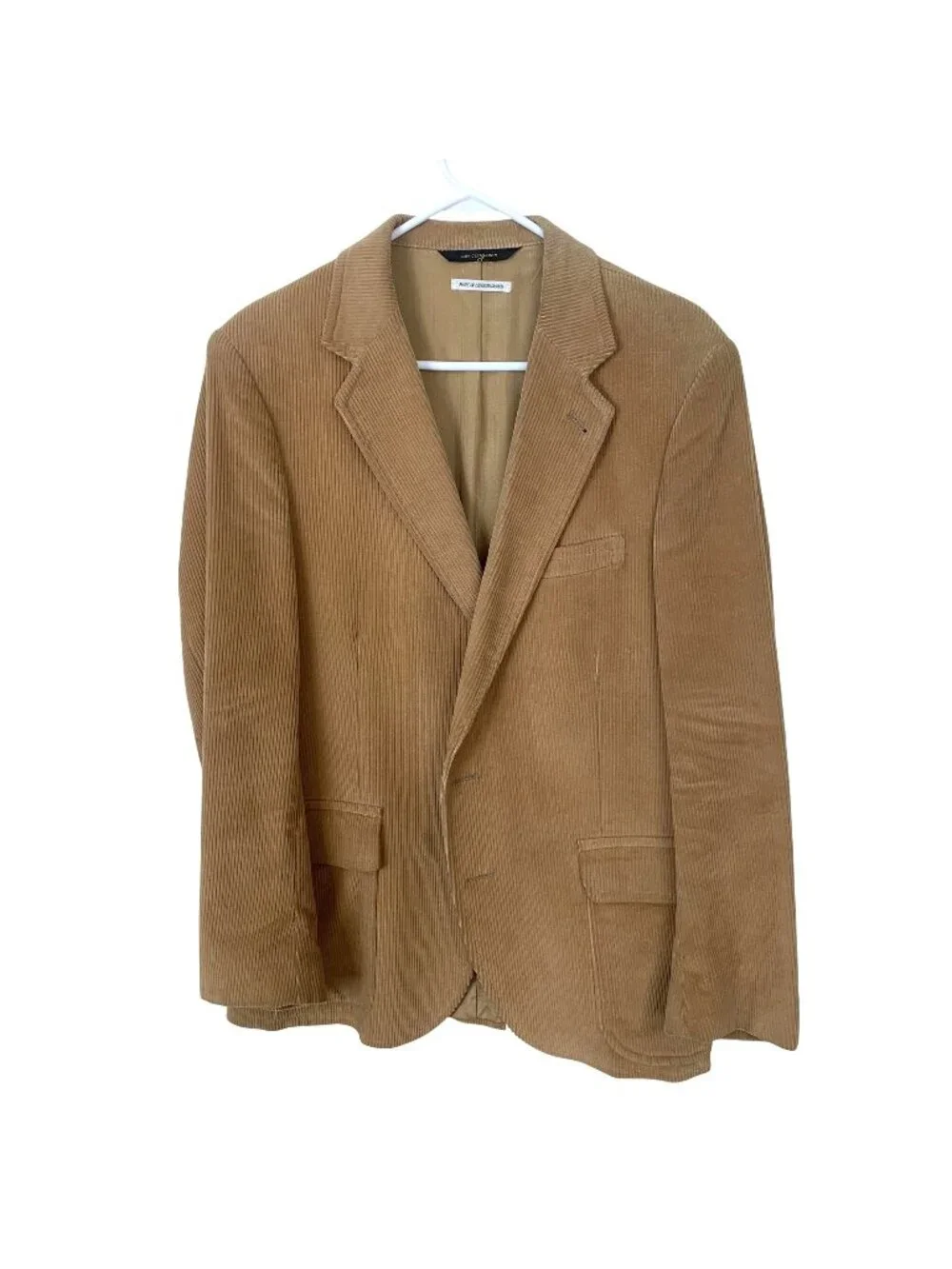 Vtg Mens Tan Corduroy Blazer Jacket Czechoslovakia Vtg 42R Academia